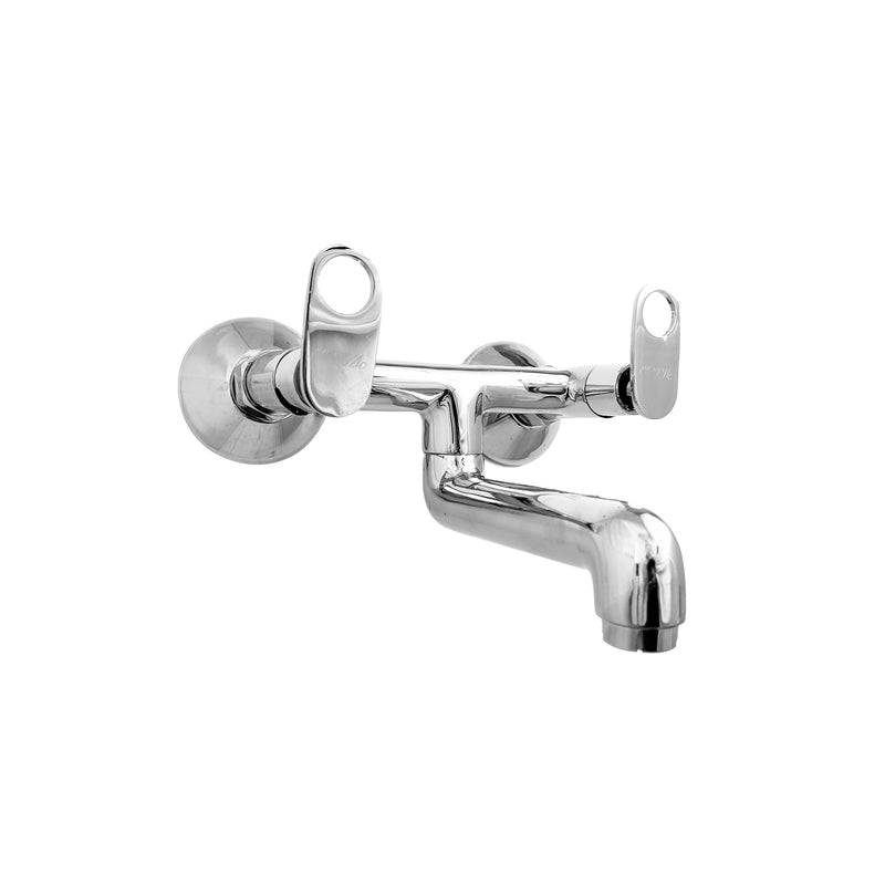 Welcona Orio Wall Mixer Bath Non-Telephonic with Connecting Legs, Wall Flange