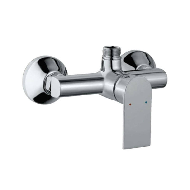 Jaquar Lyric LYR-CHR-38147 Single Lever Exposed Shower Mixer with Provision For Connection to Exposed Shower Pipe (SHA-1211N) with Connecting Legs & Wall Flanges