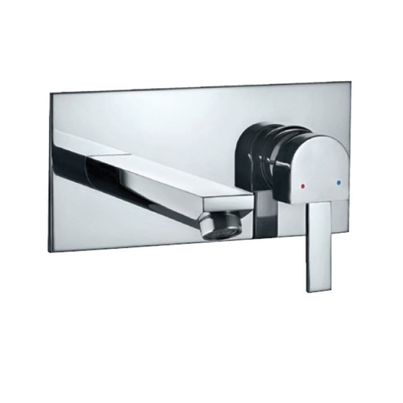 Jaquar D'Arc DRC-CHR-37233NK Exposed Part Kit of Single Lever Basin Mixer Wall Mounted Consisting of Operating Lever, Cartridge Sleeve, Wall Flange, Nipple & Spout (Compatible with ALD-233N & ALD-235N)