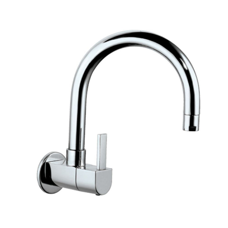 Jaquar D'Arc DRC-CHR-37347S Sink Cock with Regular Swinging Spout (Wall Mounted Model) With Wall Flange