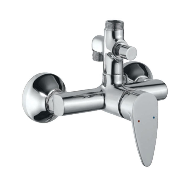 Jaquar Viggnette Prime VGP-CHR-81145 Single Lever Exposed Shower Mixer with Provision For Connection to Exposed Shower Pipe (SHA-1211NH & SHA-1213) & Hand Shower with Connecting Legs & Wall Flanges