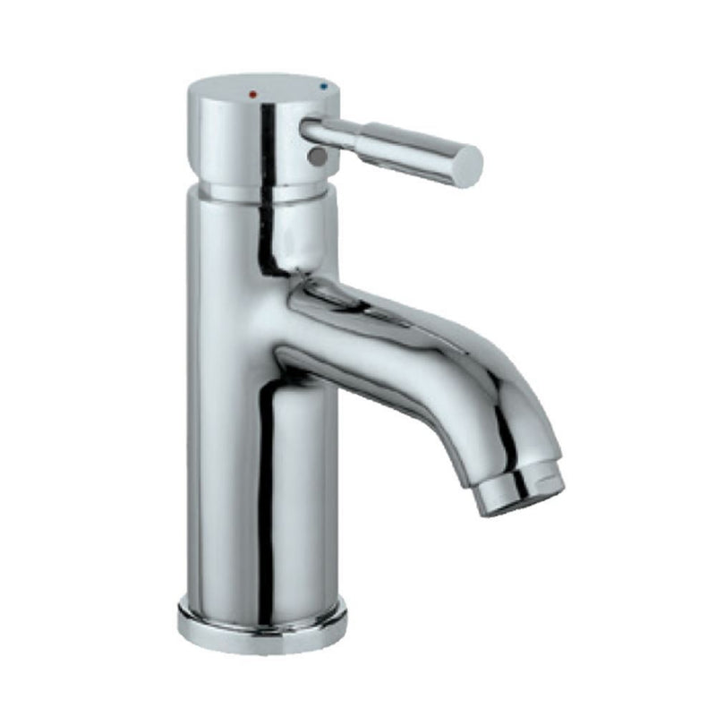 Jaquar Solo SOL-CHR-6001B Single Lever Basin Mixer without Popup Waste System with 450mm Long Braided Hoses