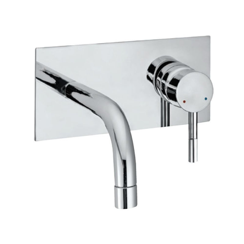 Jaquar Solo SOL-CHR-6233NK Exposed Part Kit of Single Lever Basin Mixer Wall Mounted Consisting of Operating Lever, Cartridge Sleeve, Wall Flange, Nipple & Spout (Compatible with ALD-233N & ALD-235N)