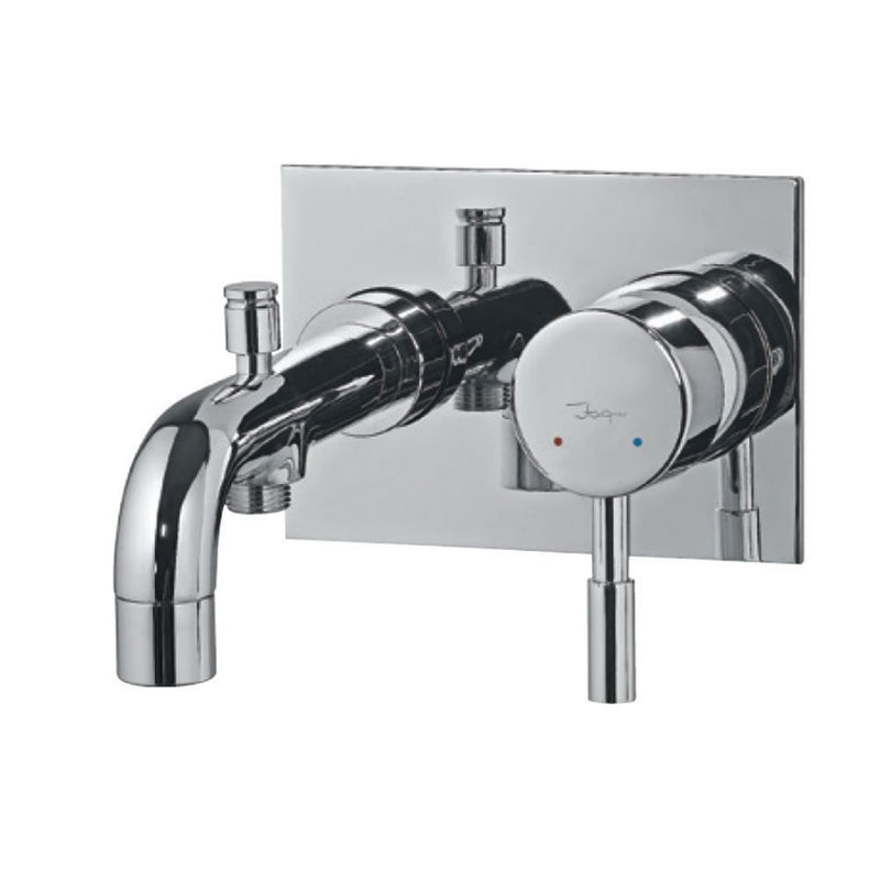 Jaquar Solo SOL-CHR-6137 Single Lever High Flow Bath & Shower Mixer (Concealed Body) Wall Mounted Model with Button Spout (Composite One Piece Body)