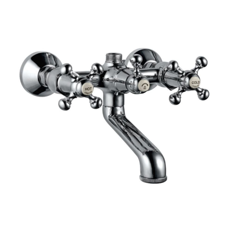Jaquar Queen'S QQT-CHR-7217 Wall Mixer with Telephone Shower Arrangement, Connecting Legs & Wall Flanges but without Crutch & Telephone Shower