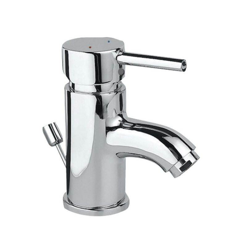 Jaquar Flornetine FLR-CHR-5063B Single Lever Basin Mixer (Small Spout) with Popup Waste System with 450mm Long Braided Hoses