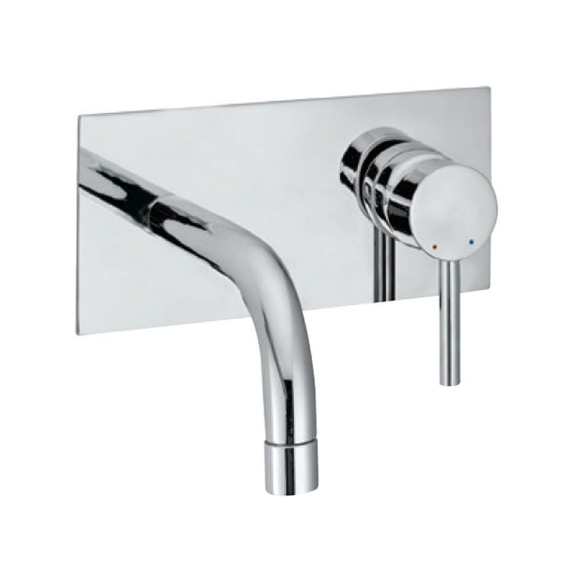 Jaquar Flornetine FLR-CHR-5233NK Exposed Part Kit of Single Lever Basin Mixer Wall Mounted Consisting of Operating Lever, Cartridge Sleeve, Wall Flange, Nipple & Spout (Compatible with ALD-233N & ALD-235N)