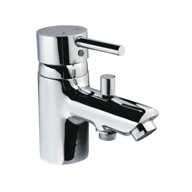 Jaquar Flornetine FLR-CHR-5107B Single Lever 1- Hole Bath & Shower Mixer (High Flow) Tub Mounted with Exposed Provision for Connection to Hand Shower with 450mm Long Braided Hoses