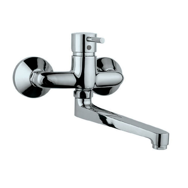 Jaquar Flornetine FLR-CHR-5163 Single Lever Sink Mixer Swinging Spout (Wall Mounted Model) with Connecting Legs & Wall Flanges