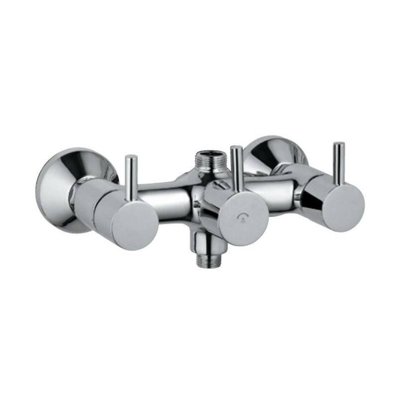 Jaquar Flornetine FLR-CHR-5215N Exposed Wall Mixer with Provision Only for Overhead Shower & Hand Shower with Connecting Legs & Wall Flanges