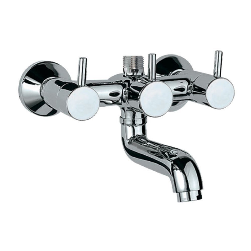 Jaquar Flornetine FLR-CHR-5217N Wall Mixer with Telephone Shower Arrangement, Connecting Legs & Wall Flanges but without Crutch & Telephone Shower