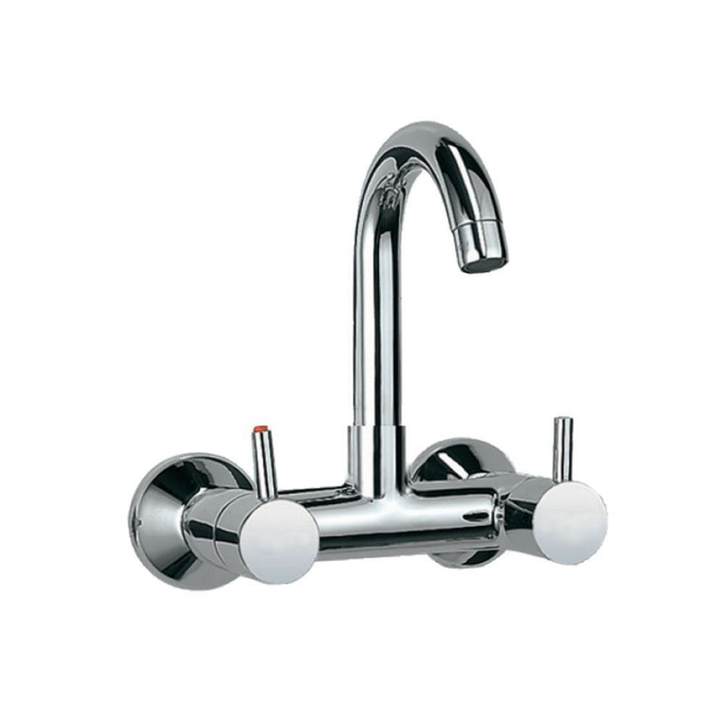 Jaquar Flornetine FLR-CHR-5309N Sink Mixer with Regular Swinging Spout (Wall Mounted Model) with Connecting Legs & Wall Flanges