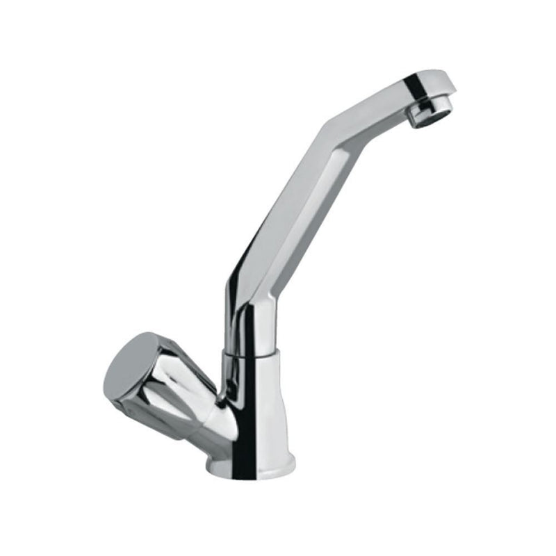 Jaquar Continental CON-CHR-359KN Sink Cock with Raised ‘J’ Shaped Swinging Spout (Table Mounted Model)