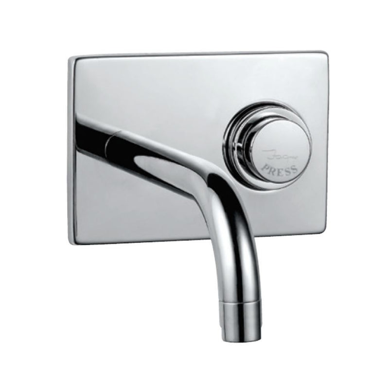 Jaquar Pressmatic PRS-CHR-061 Pressmatic Wall Mounted Basin Tap (Auto Closing) with Wall Flange (Square)