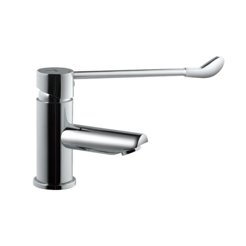 Jaquar Medi Series FLR-CHR-5033B Florentine Single Lever Surgical Purpose Elbow Action Basin Mixer with Extended Operating Lever without Popup Waste System with 450mm Long Braided Hoses