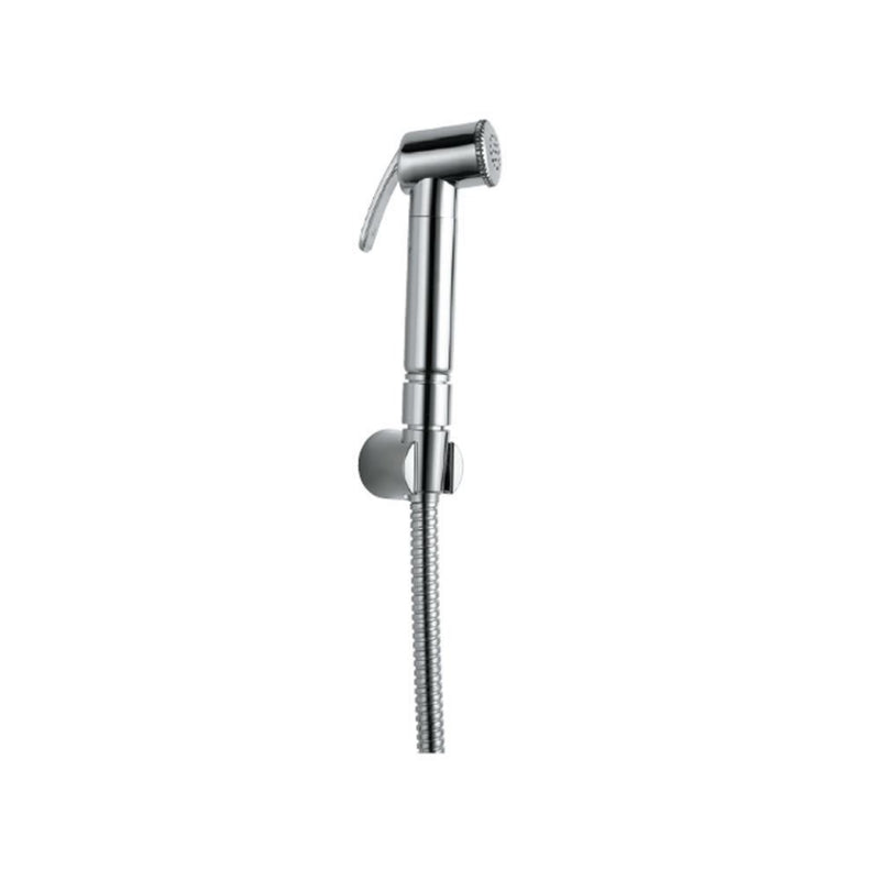 Jaquar Allied ALD-CHR-579 Hand Shower (Health Faucet) with 1 Meter Long Easy Flex Tube in Chrome Finish & Wall Hook with NRV (Back Flow Preventer)