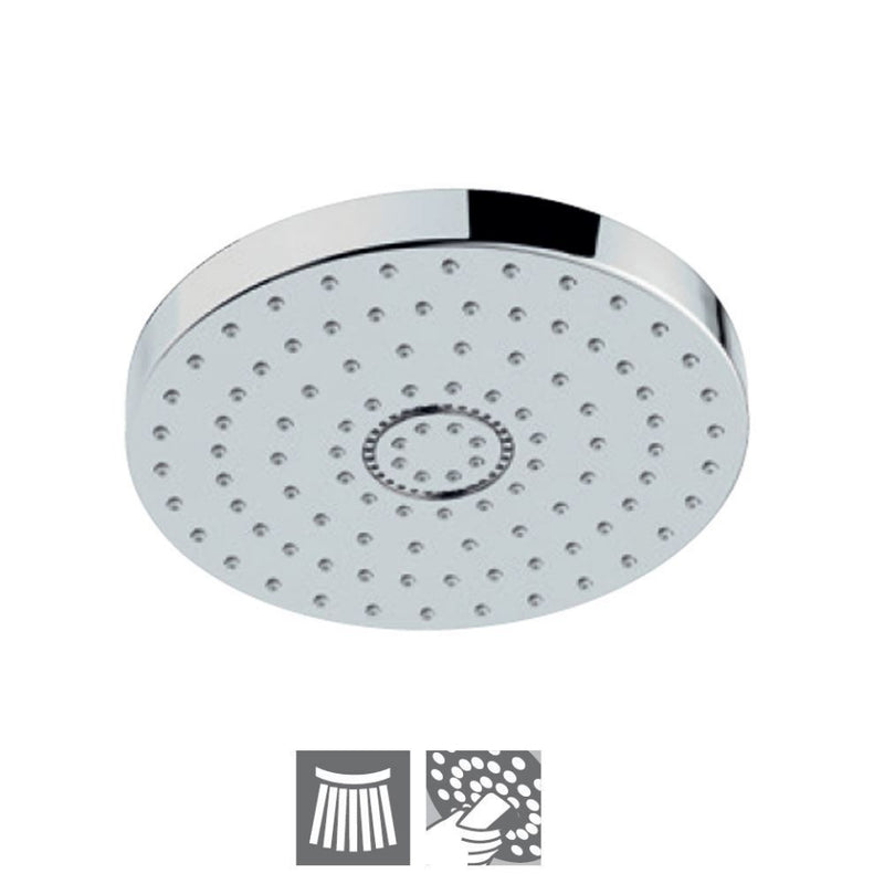 Jaquar OHS-CHR-1755 Overhead Showers Overhead Shower ø180mm Round Shape Single Flow with Air Effect (ABS Body & Face Plate Chrome Plated) with Rubit Cleaning System
