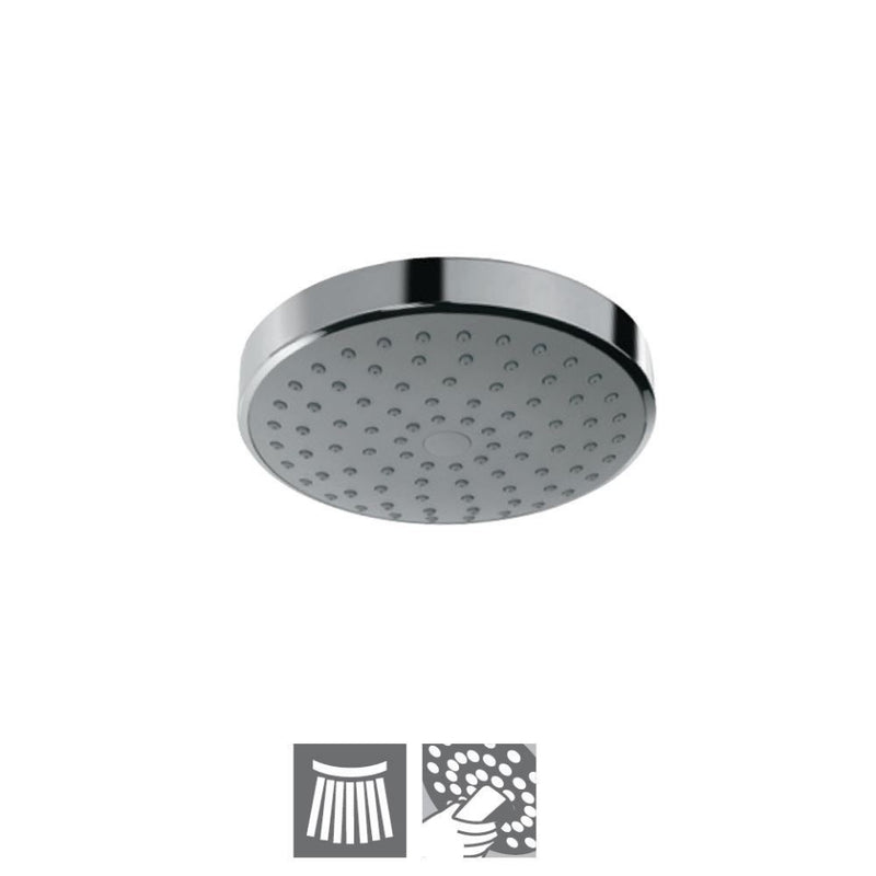 Jaquar OHS-CHR-1759 Overhead Showers Overhead Shower ø180mm Round Shape Single Flow (ABS Body Chrome Plated with Gray Face Plate) with Rubit Cleaning System