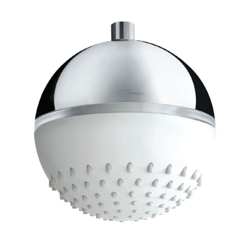 Jaquar OHS-WHM-1763 Overhead Showers LED Overhead Shower ø180mm Circular Shape Single Flow (ABS Body with Face Plate White Matt) with Rubit Cleaning System