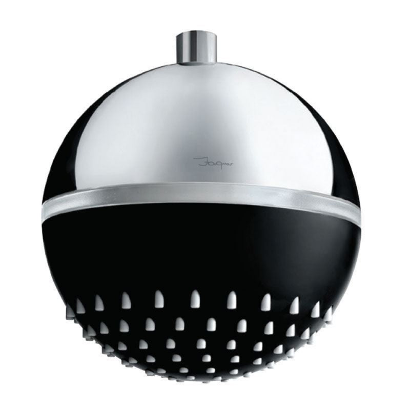 Jaquar OHS-BLM-1763 Overhead Showers LED Overhead Shower ø180mm Circular Shape Single Flow (ABS Body with Face Plate Black Matt) with Rubit Cleaning System