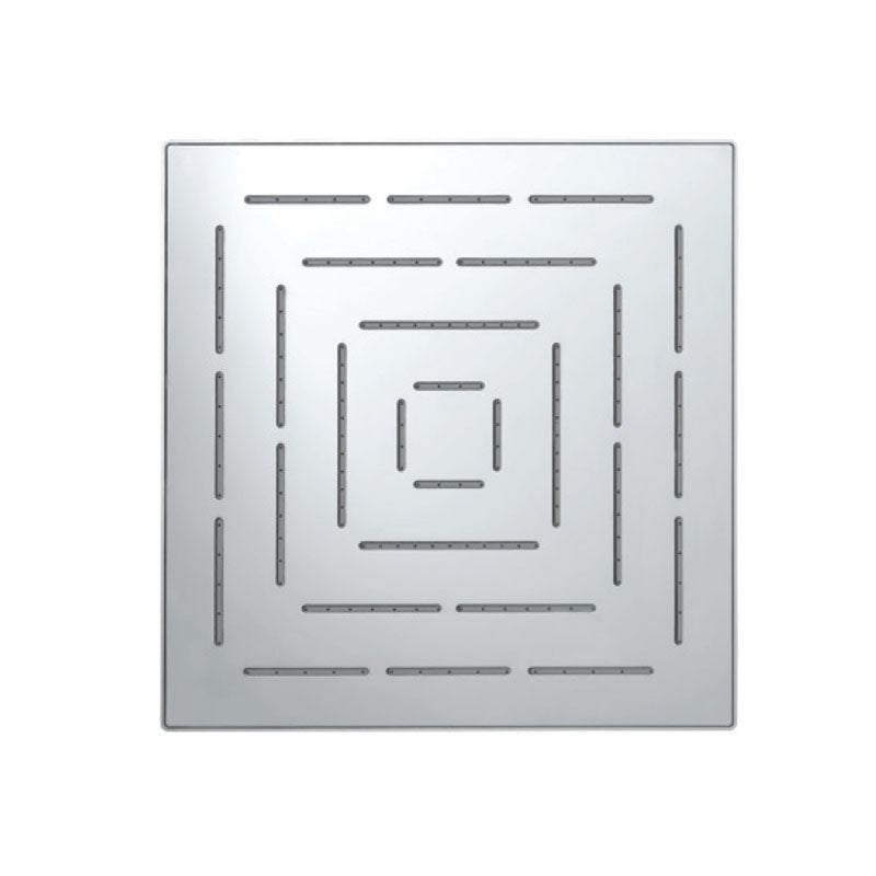 Jaquar OHS-CHR-1619 Overhead Showers Maze Overhead Shower 200X200mm Square Shape Single Flow (Body & Face Plate Stainless Steel) with Rubit Cleaning System