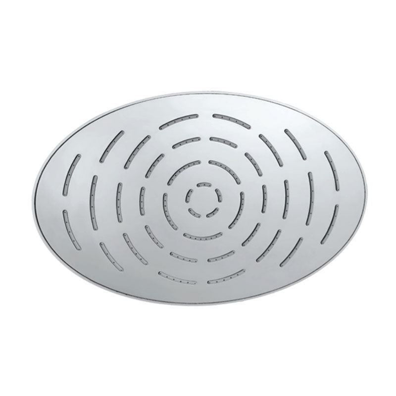 Jaquar OHS-CHR-1635 Overhead Showers Maze Overhead Shower 340X220mm Oval Shape Single Flow (Body & Face Plate Stainless Steel) with Rubit Cleaning System