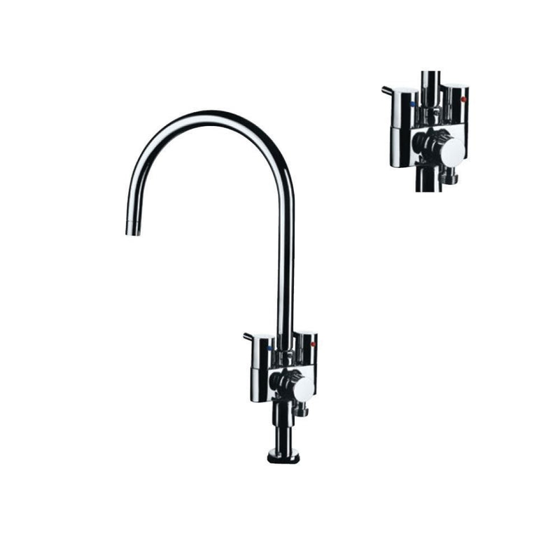 Jaquar Flornetine FLR-CHR-5355N Sink Cock with Provision for Connection to RO from rear side & Swinging Spout