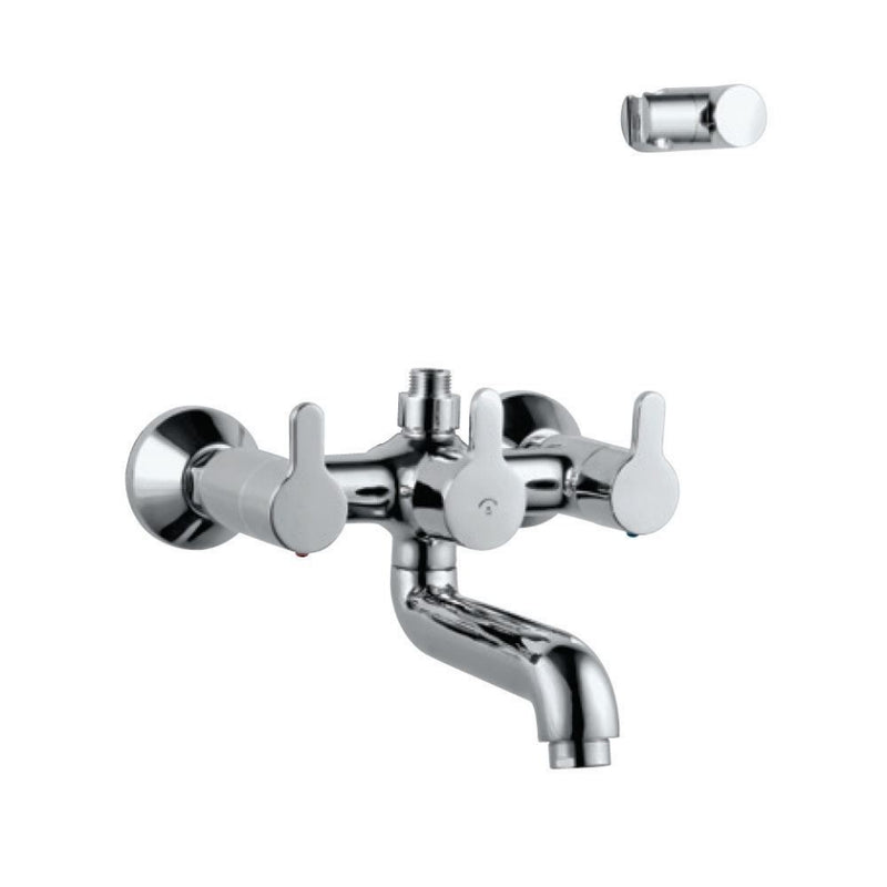 Jaquar Fusion FUS-CHR-29267 Wall Mixer with Connector for Hand Shower arrangement with Connecting Legs, Wall Flanges & Wall Bracket for Hand Shower