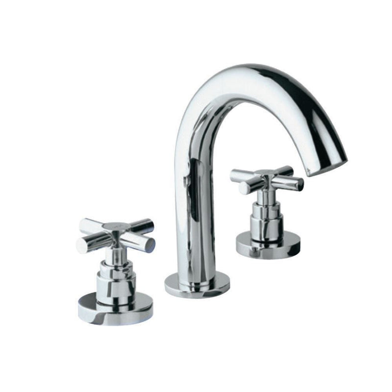 Jaquar Solo SOL-CHR-6095 Bath Tub Filler Consisting of 2 Control Cocks and One Spout, 20mm Cartridge Size