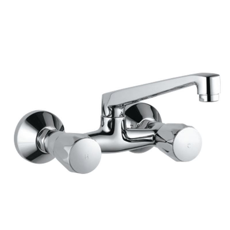 Jaquar Continental CON-CHR-309KNM Sink Mixer with Swinging Spout (Wall Mounted Model) with Connecting Legs & Wall Flanges