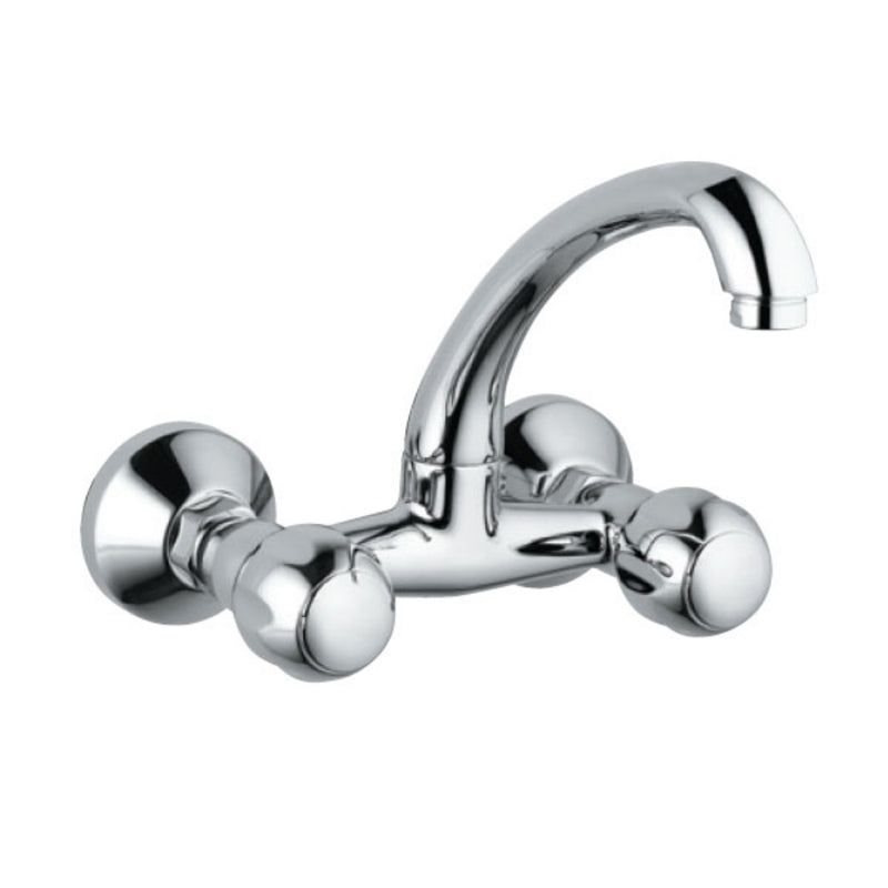 Jaquar Clarion CQT-CHR-23309 Sink Mixer with Swinging Spout (Wall Mounted Model) with Connecting Legs & Wall Flanges
