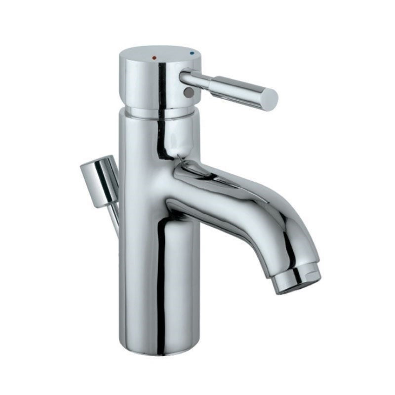 Jaquar Solo SOL-CHR-6051B Single Lever Basin Mixer with Popup Waste System & 450mm Long Braided Hoses