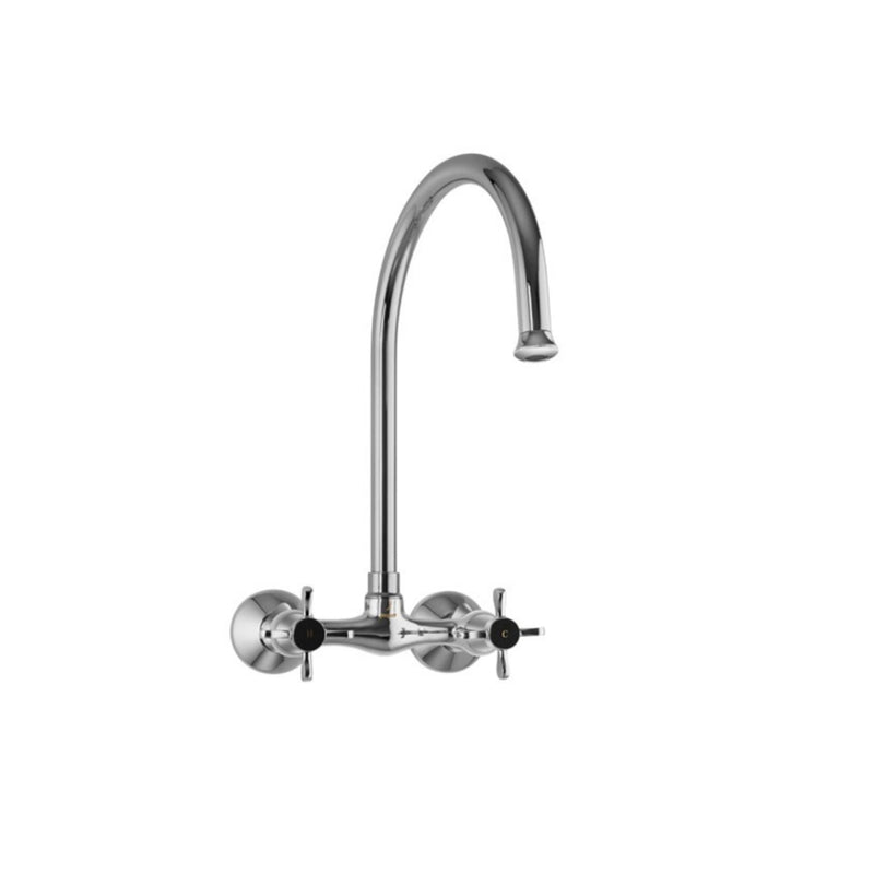 Jaquar Queen'S Prime QQP-CHR-7309PM Sink Mixer with Regular Swinging Spout (Wall Mounted Model) with Connecting Legs & Wall Flanges
