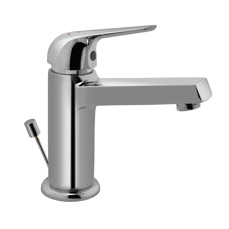 Jaquar Contintal Prime COP-CHR-051BPM Single Lever Basin Mixer with Popup Waste with 450mm Long Braided Hoses
