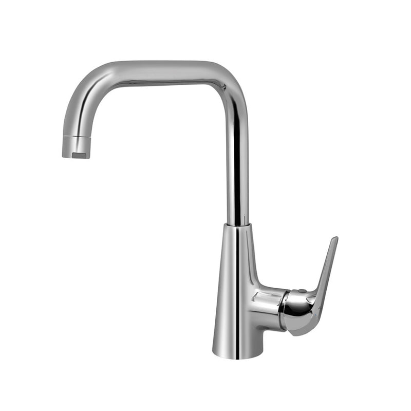 Jaquar Contintal Prime COP-CHR-179BPM Side Single Lever Sink Mixer with Swinging Spout (Table Mounted) with 450mm Long Braided Hoses