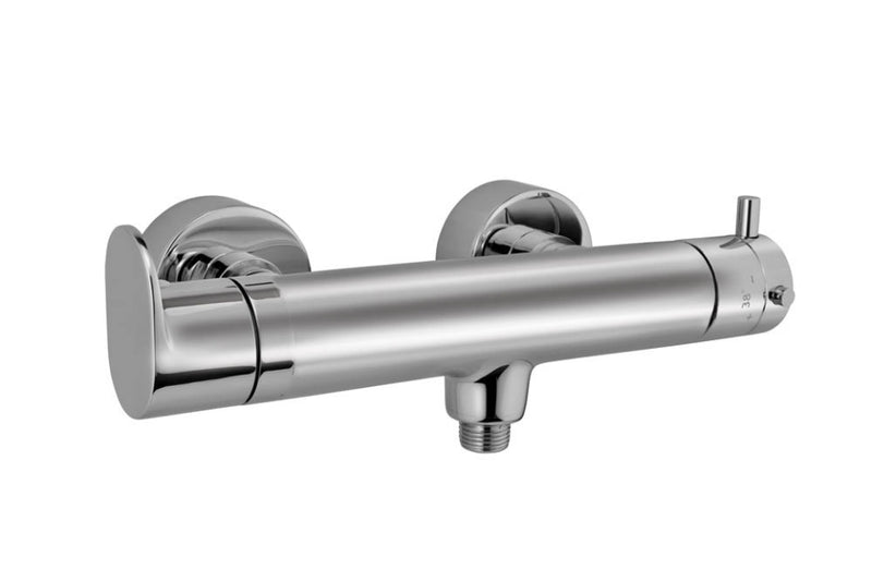 Jaquar Thermostatic Mixers OPP-CHR-15655PM Exposed Shower Mixer (Wall Mounted) with Thermostatic Control with Connecting Legs & Wall Flanges