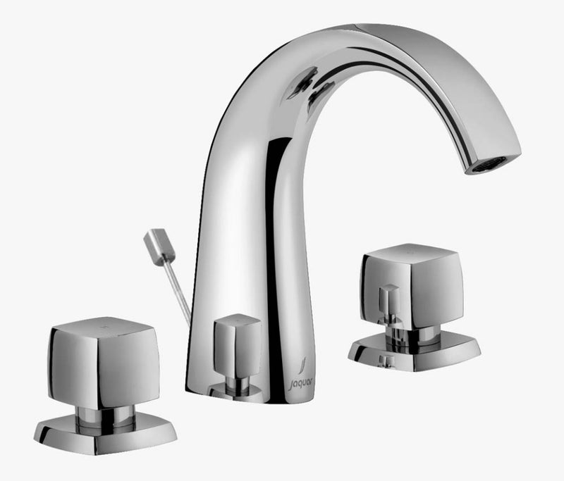 Jaquar Arc ARC-CHR-87191 3-Hole Basin Mixer with Popup Waste System, 15mm Cartridge Size
