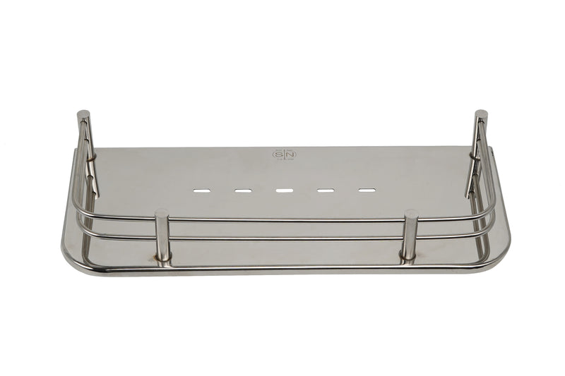 Shelf with J4 Stainless Steel Base & Solid Border for Bathroom / Home / Kitchen