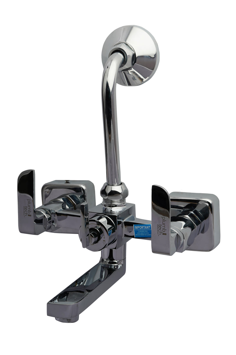 Plumb Tech Sensation Wall Mixer with Provision for Shower (Long bend Pipe, Connecting Leg & Wall Flanges)