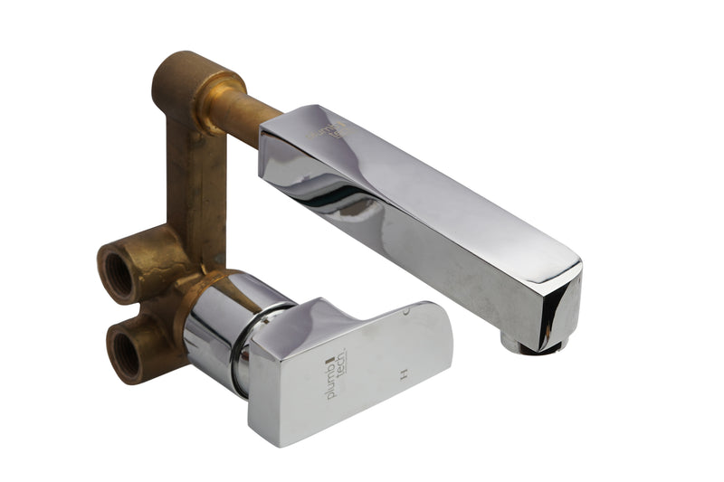 Plumb Tech Sensation Single Lever Basin Mixer (40 mm Cartridge) with  Operating Lever, Wall Flange & Spout