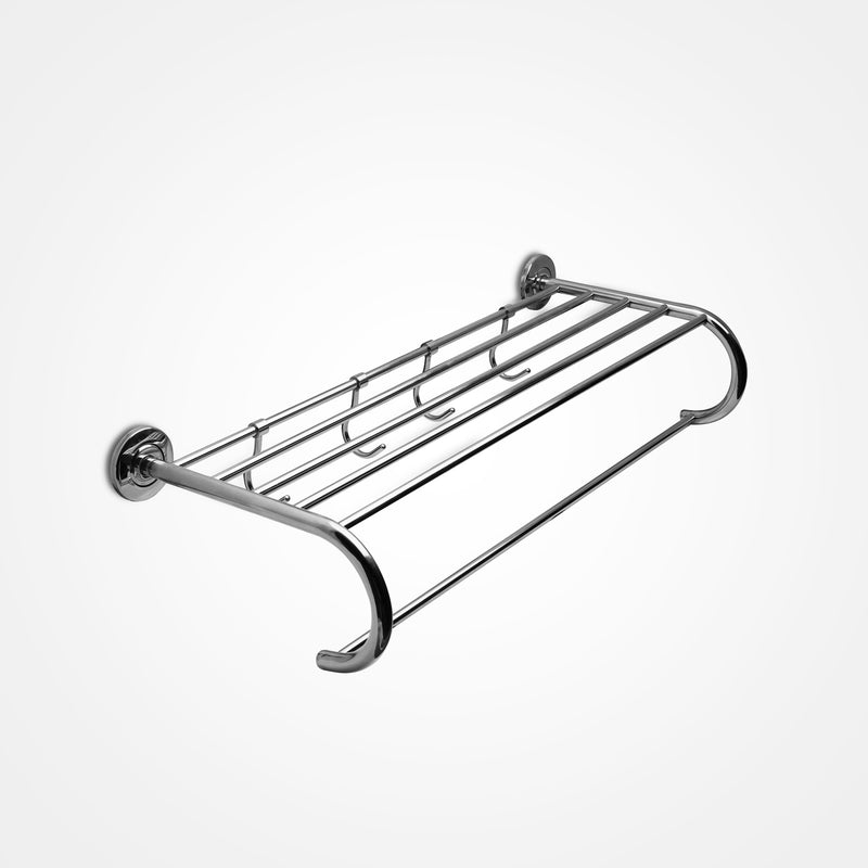 J4 Stainless Steel Concealed Wall Hanging Towel Racks with Hooks & Straight Towel Rod Extension