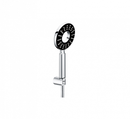 Hindware Italian Collection F160114 Hand Shower Size  Single Flow Black With 1.5 Meter Flexible Hose