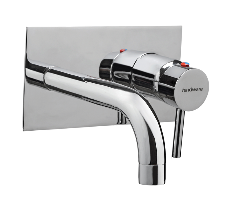 Hindware Flora Exposed Part Kit of Single Lever Basin Mixer Wall Mountes Consisting of Operating Lever Wall Flange , Nipple and Spout (Compatibl with F850093)