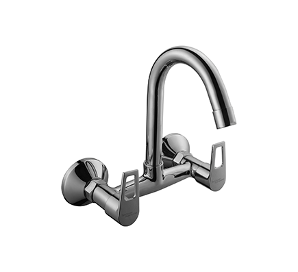 Hindware Aspiro F570027 Sink Mixer With Swivel Spout & Connecting Legs And Wall Flange Wall Mount