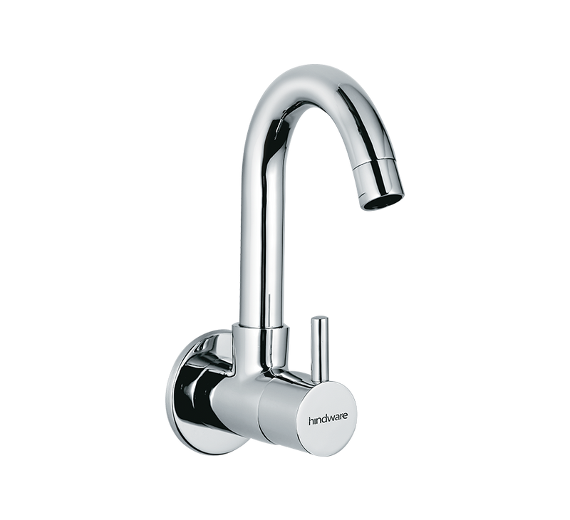 Hindware Flora Sink Tap with Extended Swivel Spout wall mounted